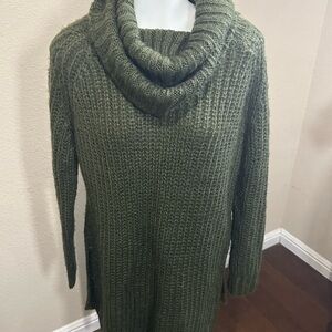 Dreamers Olive Cowl Neck Sweater